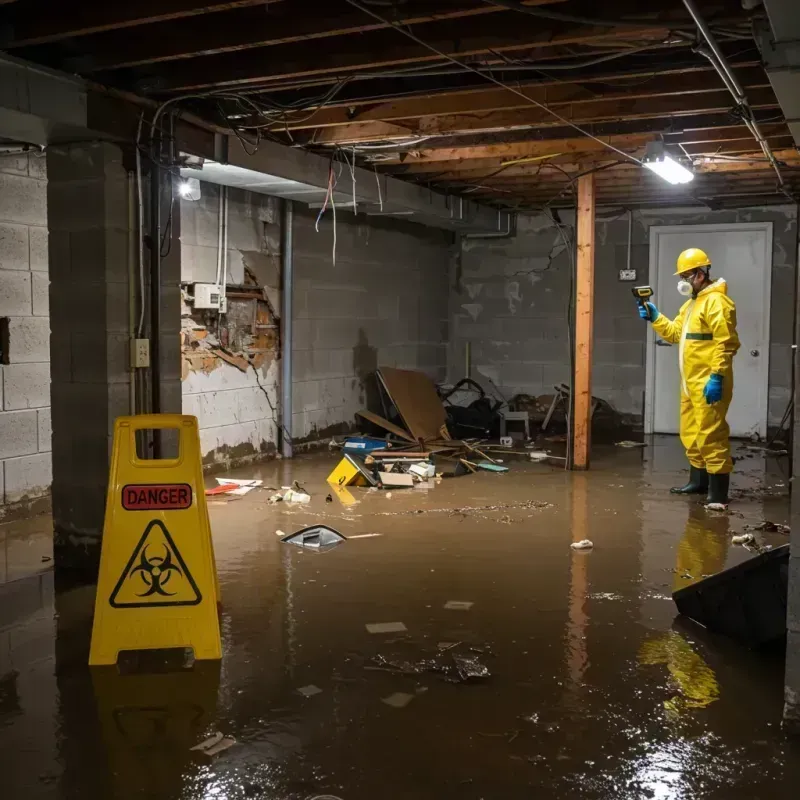 Flooded Basement Electrical Hazard in Guin, AL Property